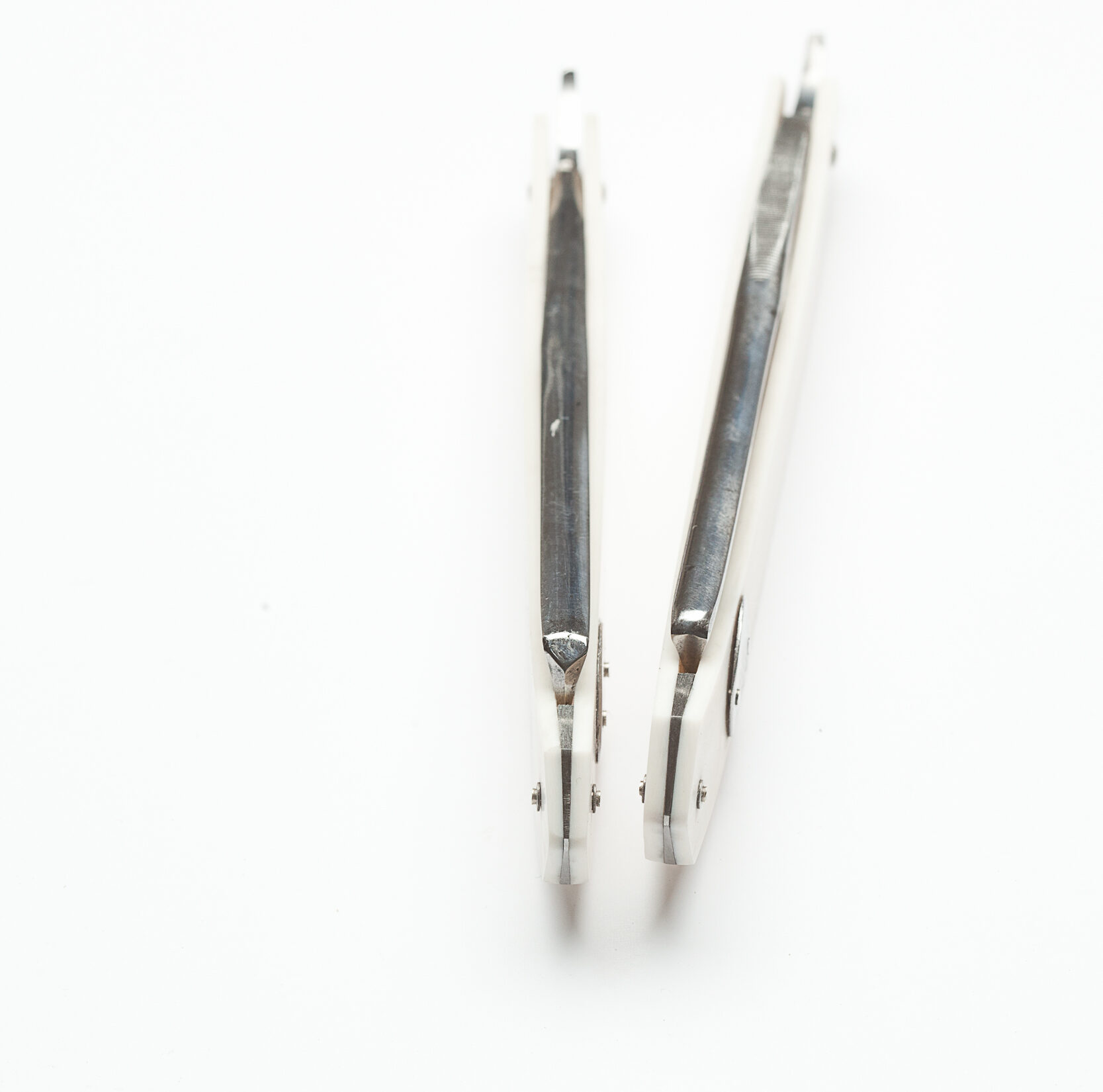 Adorned Faux Ivory Straight Razor Handles