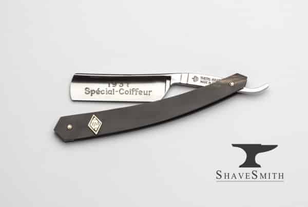 "Special - Coiffeur 1937" Custom Straight Razor Handles Ox Horn and Brass with Brass Monogram