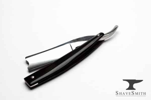 10/8 "For Barber's Use" Chopper. Wedge Grind, Ox Horn, Hand Forged Silver Washers, Sheffield Style  – Custom Straight Razor