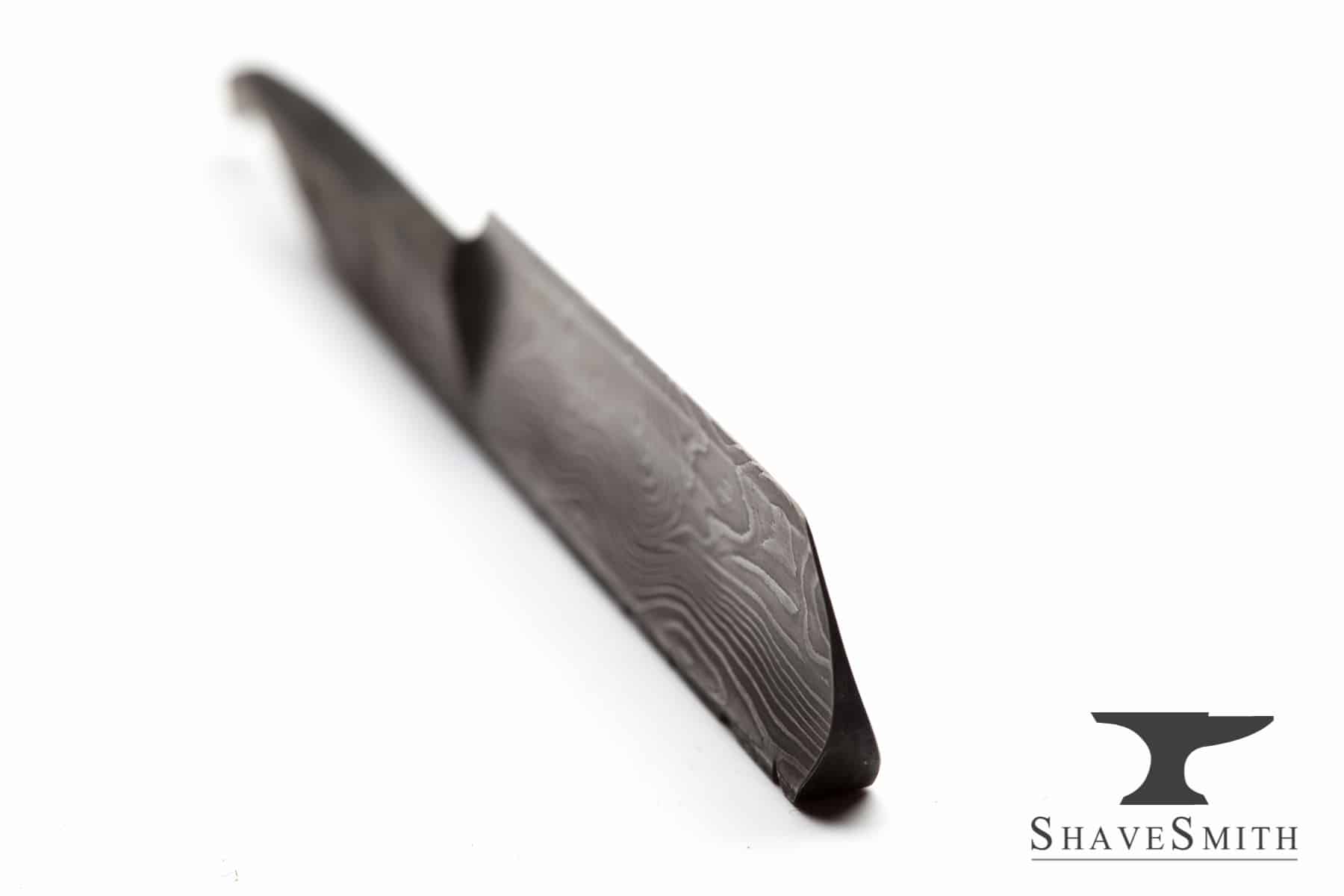 A hollow ground custom straight razor made by ShaveSmith